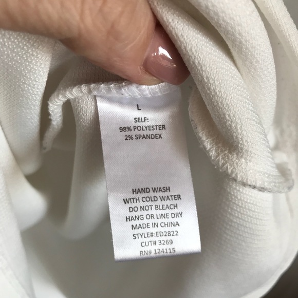 ELODIE White Ribbed Bodycon Dress - Picture 6 of 8